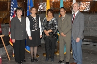 Dr. Yvette Roubideaux, Dianne Bonebrake, Laura McCarthy, Kirk Koyama, and Rick Olson